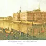 086_Voskresenskiy_kanal_Mikhaylovskogo_zamka_istok_iz_Fontanki_1800-y_god