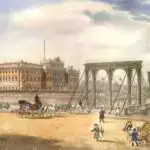Panteleymonovskiy_most_i_Mikhaylovskiy_zamok_gravyura_1825-go_goda